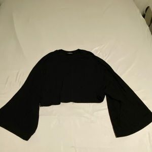 Flared long sleeved top